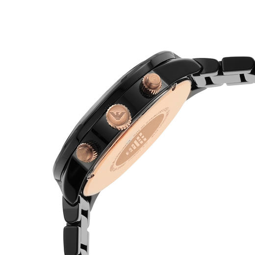 723763289184 EMPORIO ARMANI【明星海报款】阿玛尼黑盘陶瓷三眼男士欧美腕表AR70002 （可能无电） 商品图1