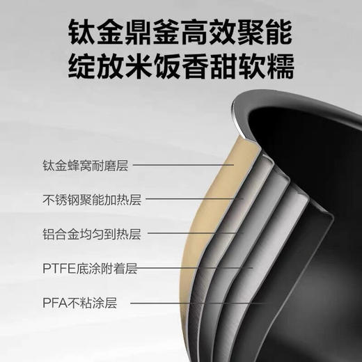 美的电饭煲IH电磁加热4升钛金鼎釜内胆24小时智能预约电饭锅MB-HS4006pro 商品图6