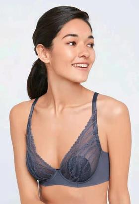 百货世界-爱慕-旋律4/4薄衬垫隐孔花瓣文胸