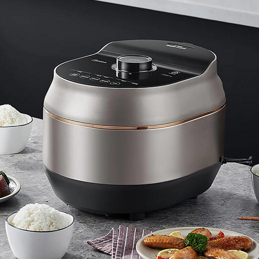 美的电压力锅 5L家用 一锅双胆一键祛脂远程操作精钢厚釜智能烹饪EYL5081 商品图0