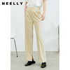 NEELLY纳俪商场同款休闲裤女薄款灯芯绒阔腿裤脚口开叉直筒裤春夏N22023H02005 商品缩略图1
