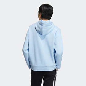 Adidas阿迪达斯NEO女装2022春新款运动休闲半拉链连帽卫衣HE4492