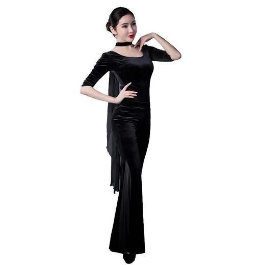 新款金丝绒形体服套装女礼仪训练走秀仪态优雅练功服舞蹈围脖 商品图4