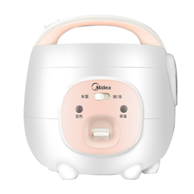 美的电饭煲家用1.6L小型迷你多功能电饭锅黑晶不粘内胆煮饭汤粥锅简易操作学生宿舍 【小猪煲】MB-YN161