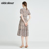 oldcolour秋季商场同款气质碎花短袖连衣裙N23101318 商品缩略图1