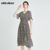 oldcolour春秋季商场同款休闲气质短袖碎花连衣裙N22101278 商品缩略图2