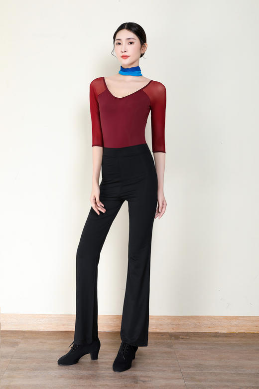 形体礼仪服套装女网纱体态训练舞蹈培训练功走秀优雅连体服女芭蕾 商品图5