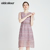 oldcolour秋季商场同款收腰短袖连衣裙N23101346 商品缩略图1