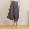 Famecoco范可儿慵懒风裤裙夏季女新款弹力松紧阔腿裤不规则F223GE002 商品缩略图2