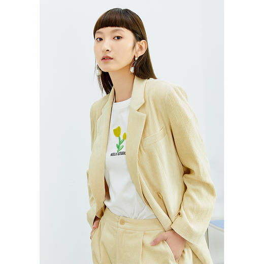 NEELLY纳俪商场同款西装外套女高级设计感2022春夏新款百搭上衣N22023C02004 商品图4