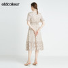 oldcolour春秋季商场同款休闲气质短袖碎花连衣裙N22101278 商品缩略图3