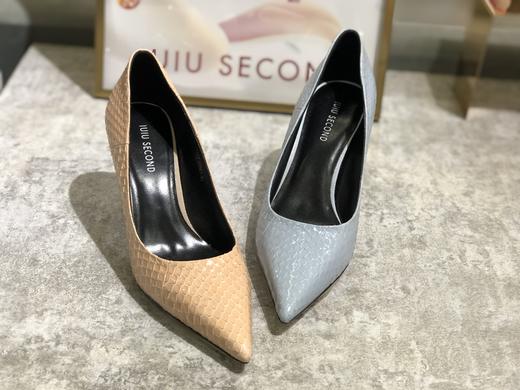 IUIU SECOND 春夏浅口高跟鞋蛇皮单鞋 商品图1