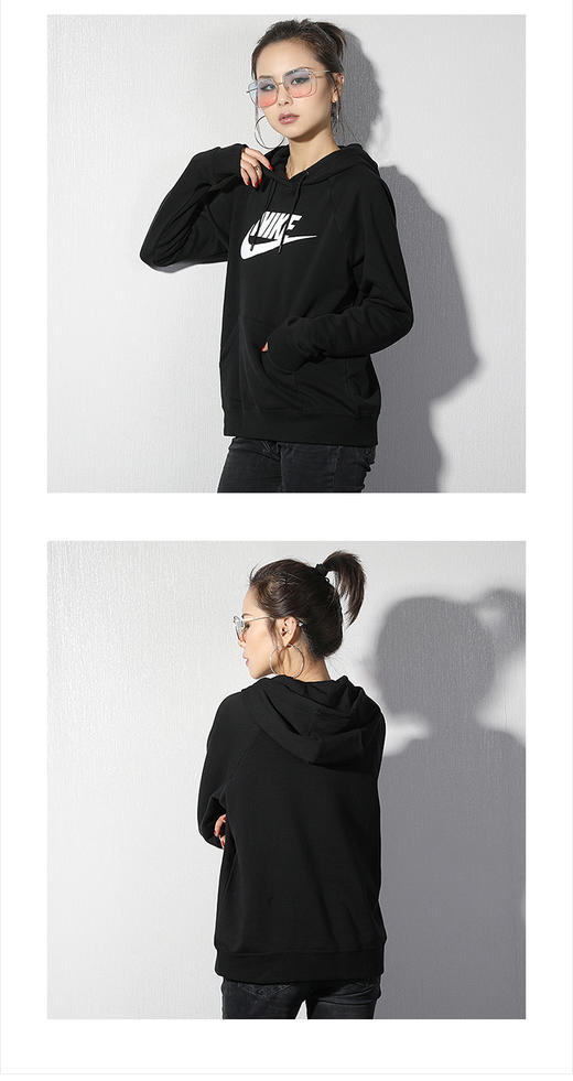 NIKE耐克运动套装女装 2022新款针织透气长袖套头衫卫衣 休闲装跑步束脚训练长裤女裤 BV4127-010 商品图1