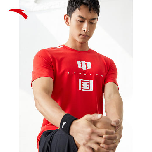 安踏中国冰雪短袖t恤男士夏季新款运动防晒上衣152227167-1/2/4 商品图4