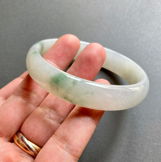 糯冰种飘花翡翠手镯60 商品图7