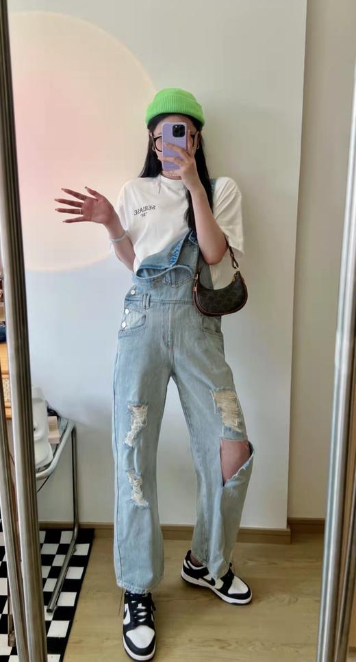 分镜头集成店VeraSeriase 2022春夏新品蓝色背带牛仔裤 商品图3