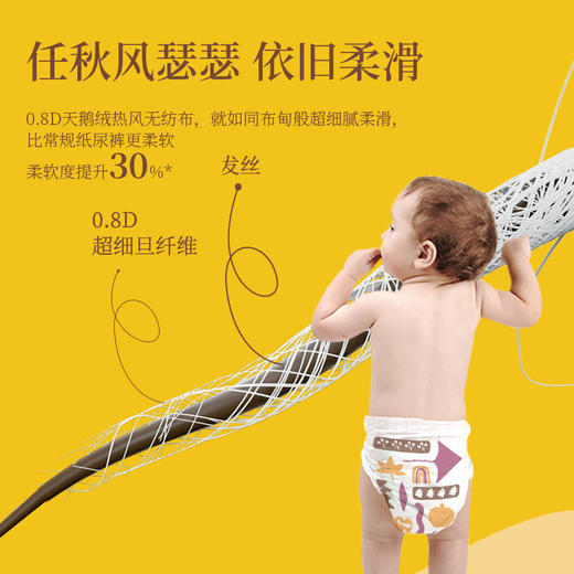 盛夏光年流年系列玻尿酸精华纸尿裤超薄透气宝宝尿不湿S52/M44/L40/XL36 商品图4