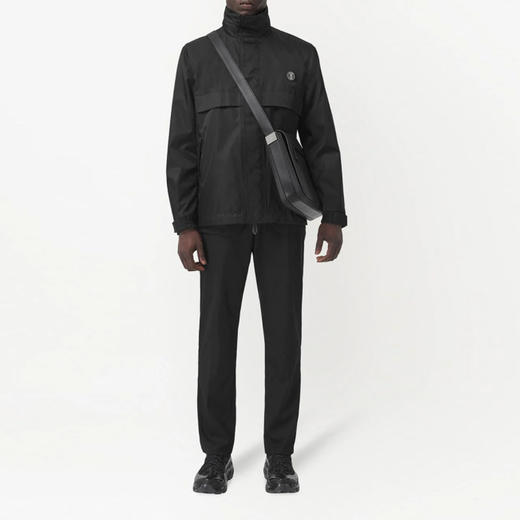 【一】BURBERRY 巴宝莉 男士 Packaway 连帽字母图案尼龙夹克外套 黑色 8043155 A1189 商品图3