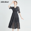 oldcolour秋季商场同款气质中袖连衣裙N23102328 商品缩略图1