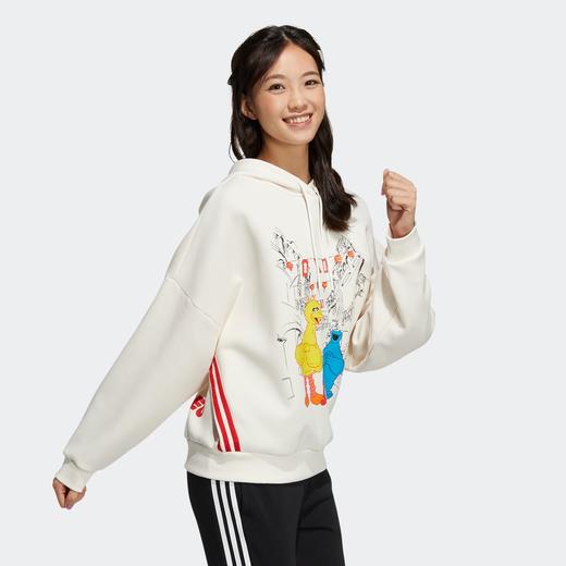 adidas阿迪达斯neo芝麻街联名女装新年款运动加厚连帽卫衣HD7279 商品图0