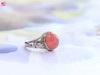 [ 绯樱·守护爱情 ]  925银镶艺术设计红纹石戒指 商品缩略图1