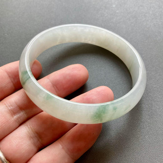 糯冰种飘花翡翠手镯60 商品图6