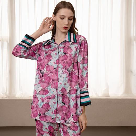 Solo seta22姆米真丝睡衣套装女印花款轻奢高级感四季款 商品图3