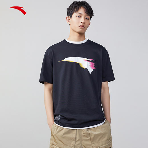 安踏短袖男女2022夏季新款休闲上衣宽松T恤172221102-1/3 商品图0