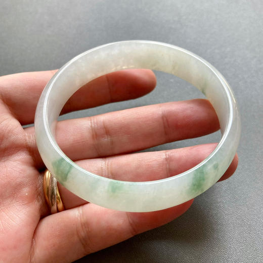 糯冰种飘花翡翠手镯60 商品图5