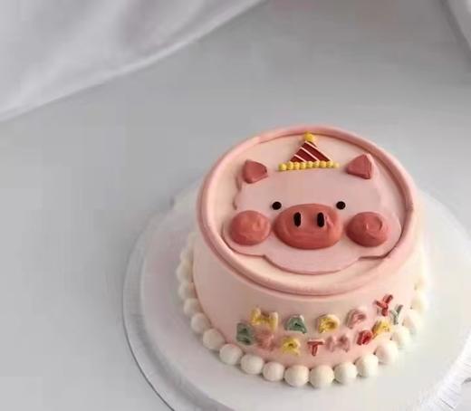 狮子家-手绘猪猪 儿童生日蛋糕 纪念日蛋糕 聚会 仪式感必备 商品图0