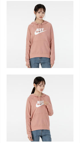 nike女装 2022春季新品运动服户外出行透气舒适休闲连帽针织卫衣套头衫 BV4127-609