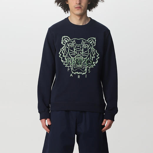 【一】KENZO 高田贤三 经典大虎头 男士卫衣 藏蓝 FC55 SW128 4XF 77 商品图1