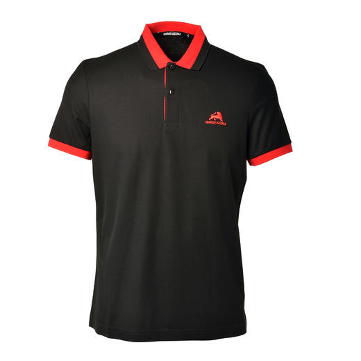 Marco Azzali黑色短袖POLO衫 TP541012A 商品图0