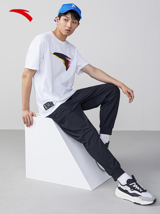 安踏短袖男女2022夏季新款休闲上衣宽松T恤172221102-1/3 商品图3