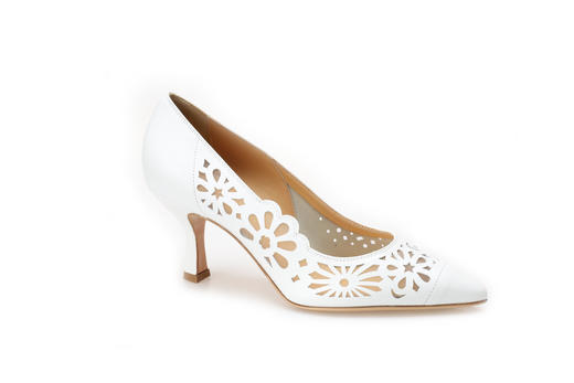 豪麟名鞋奥莱进口迪嘉女鞋皮鞋羊皮革FW22569P白色  原价4260元 商品图0