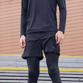 多威跑步裤男2021年春新款马拉松专业假两件紧身运动裤3502002