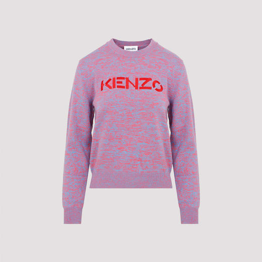 KENZO 高田贤三 字母logo 女士针织衫 浅紫 FC52 PU683 3LA 66 商品图0