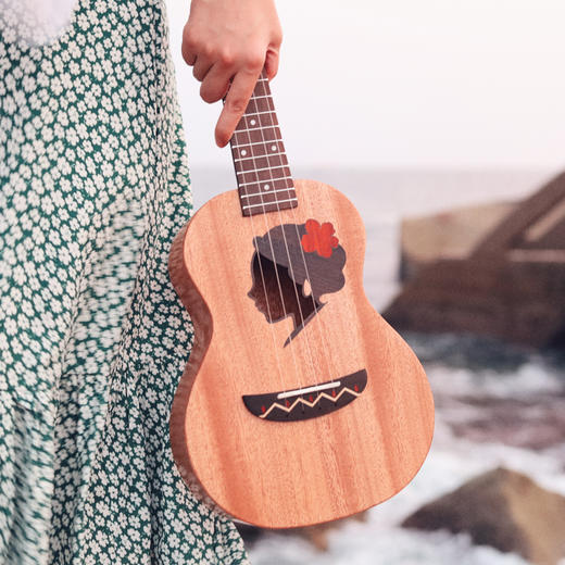 TODO尤克里里Hula Girl扶桑花女孩 桃花心全单板碳素琴弦 商品图2