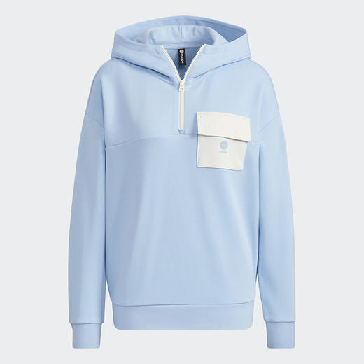 Adidas阿迪达斯NEO女装2022春新款运动休闲半拉链连帽卫衣HE4492 商品图3