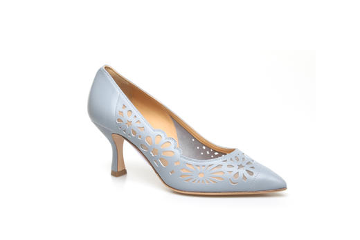 豪麟名鞋奥莱进口迪嘉女鞋皮鞋羊皮革FW22569P蓝色  原价4260元 商品图0