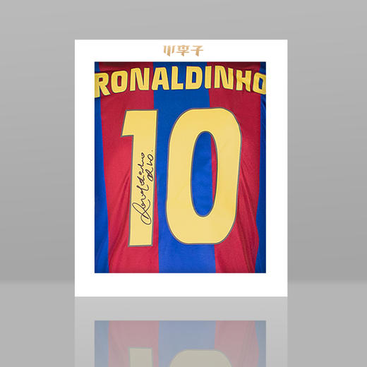 罗纳尔迪尼奥亲签巴塞罗那复古签名球衣含证书ICRFCBS2 商品图3