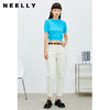 NEELLY纳俪商场同款圆领针织衫女短袖修身套头衫春夏新款短款时尚N22032A01144 商品缩略图2
