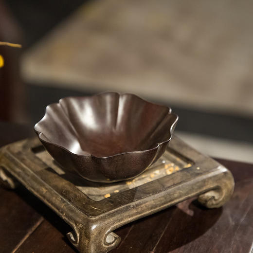 紫檀一木整挖花口洗 商品图4