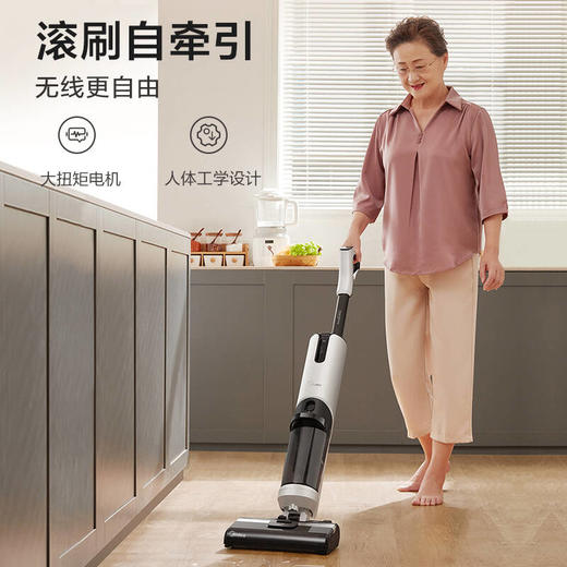 美的洗地机无线智能除菌吸尘器家用吸拖洗一体手持无线清洁拖地机 活水自清洁X8 商品图0