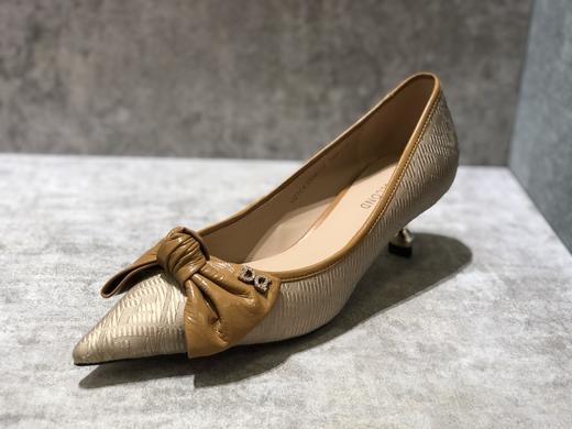 IUIU SECOND夏季时尚蝴蝶结元素浅口细跟女单鞋 商品图2