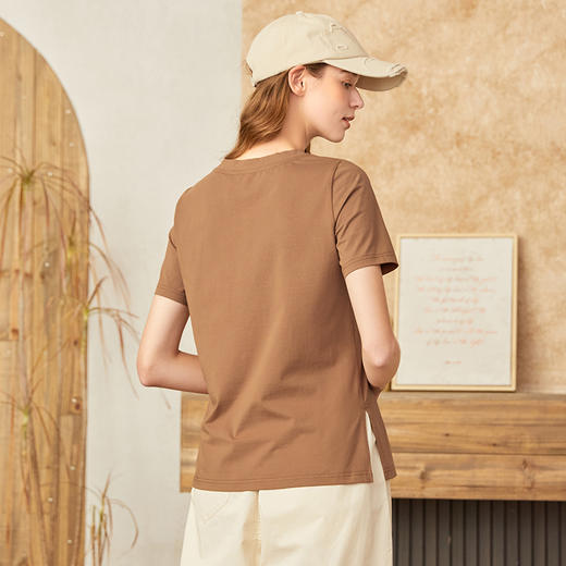 Famecoco范可儿小熊印花打底衫女夏季新款减龄正肩T恤显瘦F223BB006 商品图1