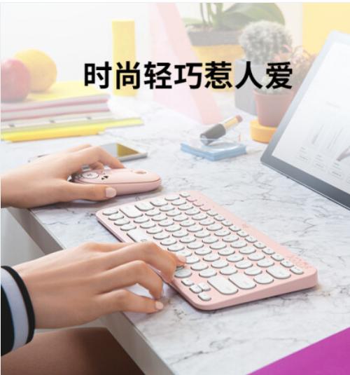 罗技Pebble鹅卵石无线蓝牙静音鼠标薄line friends联名款布朗熊 商品图2
