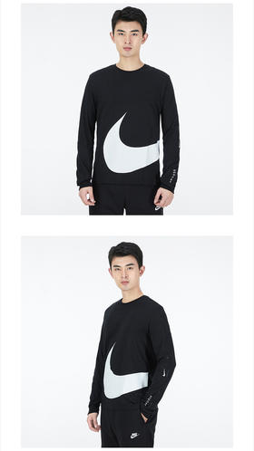 Nike耐克卫衣男装春季运动服针织透气休闲上衣学生圆领长袖T恤套头衫DD3396-010