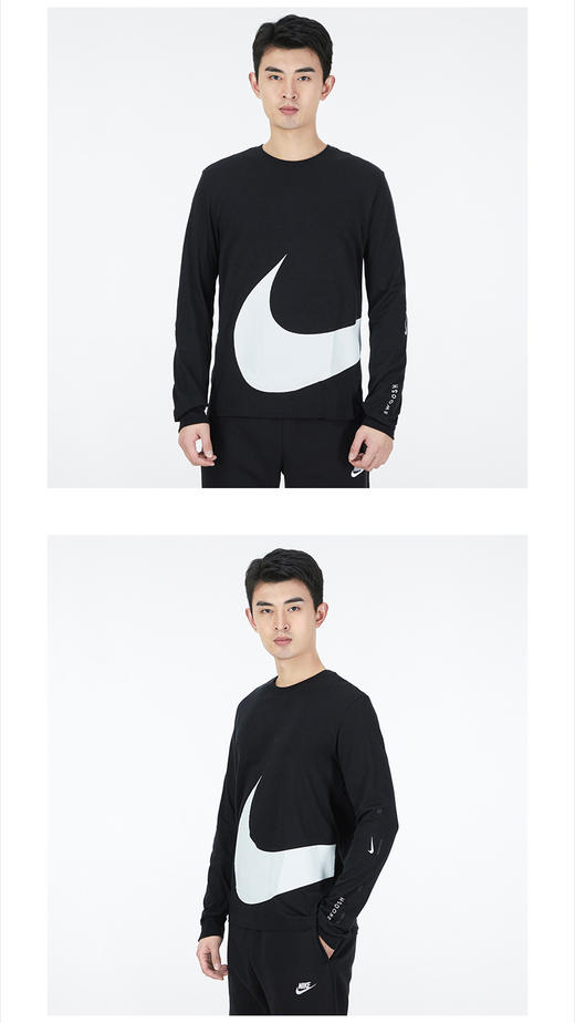 Nike耐克卫衣男装春季运动服针织透气休闲上衣学生圆领长袖T恤套头衫DD3396-010 商品图0