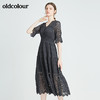 oldcolour秋季商场同款气质中袖连衣裙N23102328 商品缩略图3